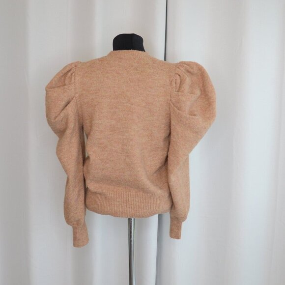 ASTR The Label Nicola Puff Sleeve Sweater In Apricot Sz S - Picture 4 of 9